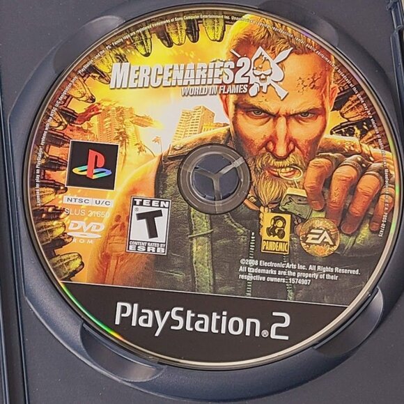 Mercenaries 2: World in Flames Sony PlayStation 2 PS2 Video Game 2008 w/ Manual - Picture 7 of 7